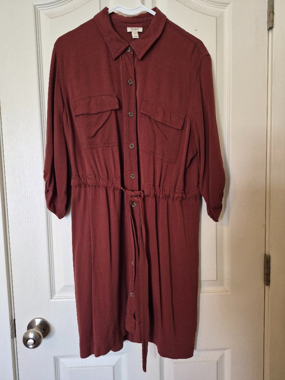 a.n.a. Button Down Brown Dress